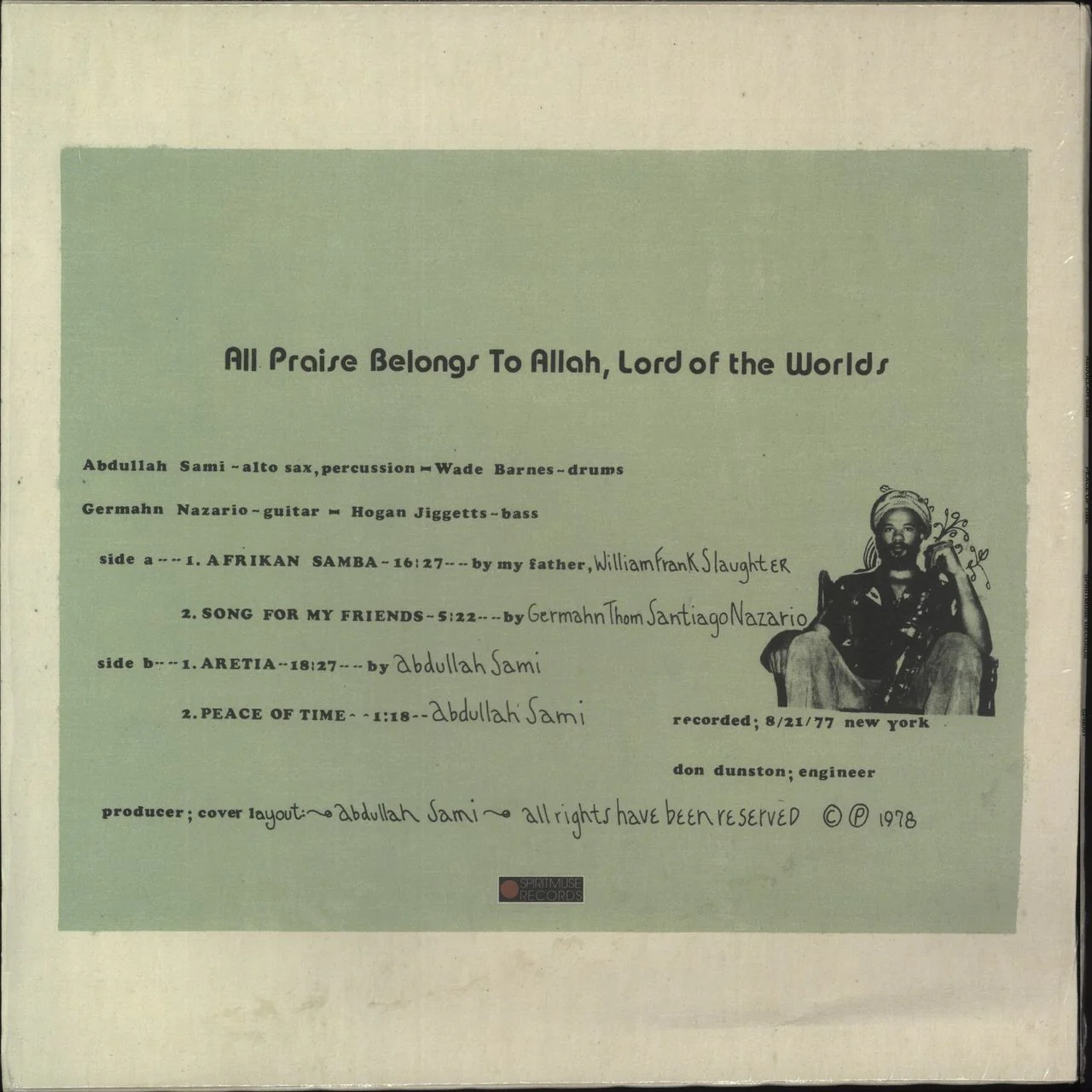 Abdullah Sami Peace Of Time UK Vinyl LP - Image 3