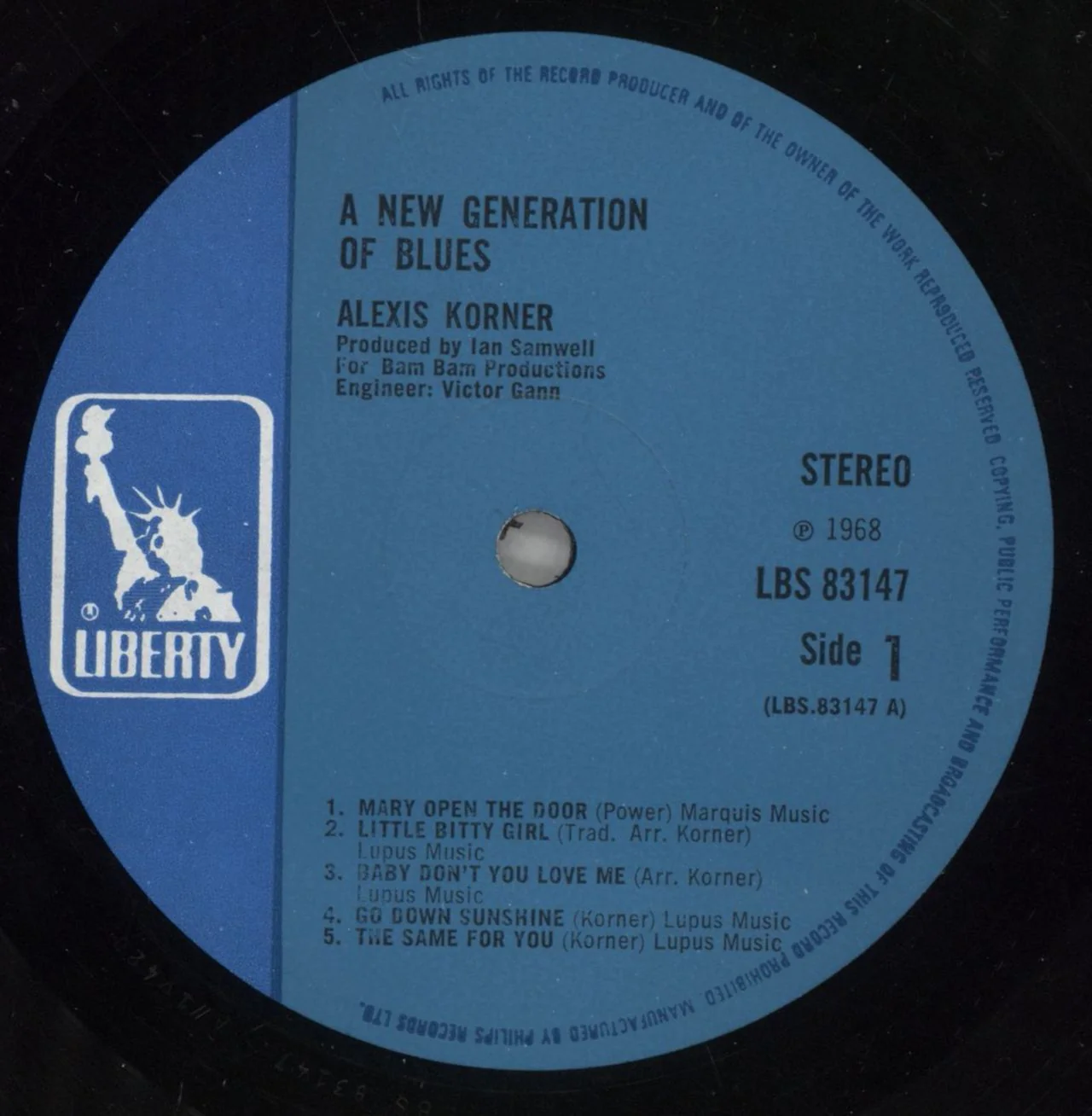 Alexis Korner A New Generation Of Blues - 1st - VG UK Vinyl LP - Image 2