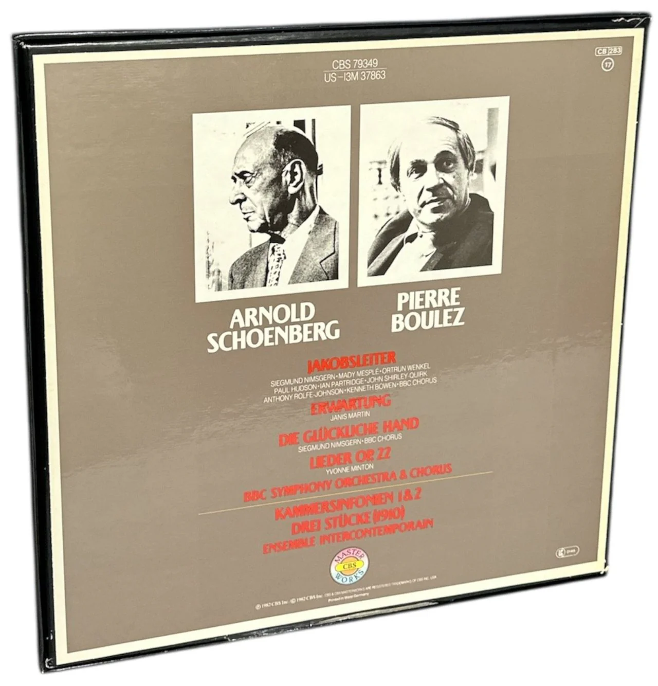 Arnold Schoenberg Die Glückliche Hand / Lieder Op. 22 / Kammersinfonien 1 & 2 / Erwartung / Jakobsleiter / Drei Stücke German Vinyl box set - Image 3