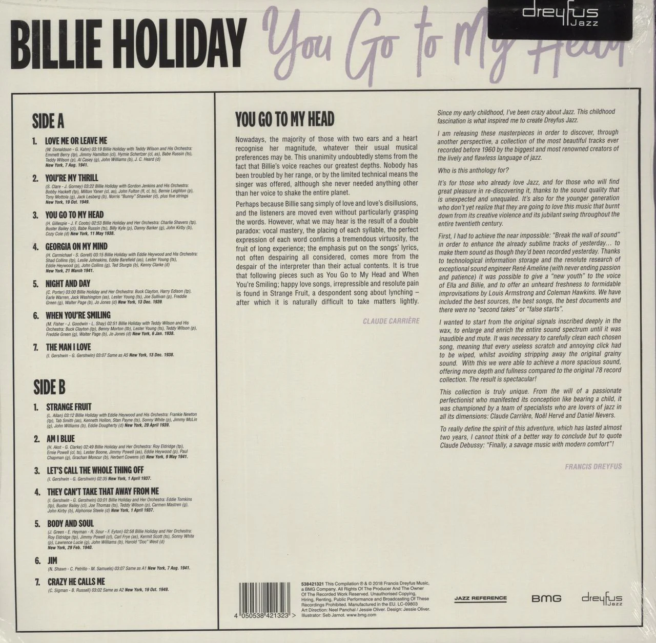 Billie Holiday You Go To My Head French Vinyl LP - Image 2
