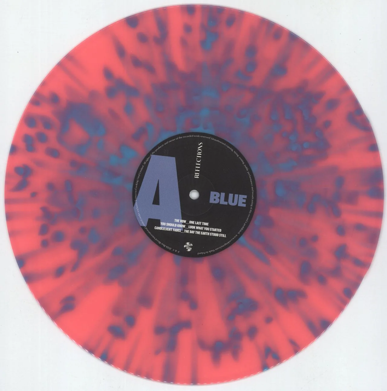 Blue (00s) Reflections - Pink & Blue Splatter Vinyl + Fully Autographed UK Vinyl LP - Image 2