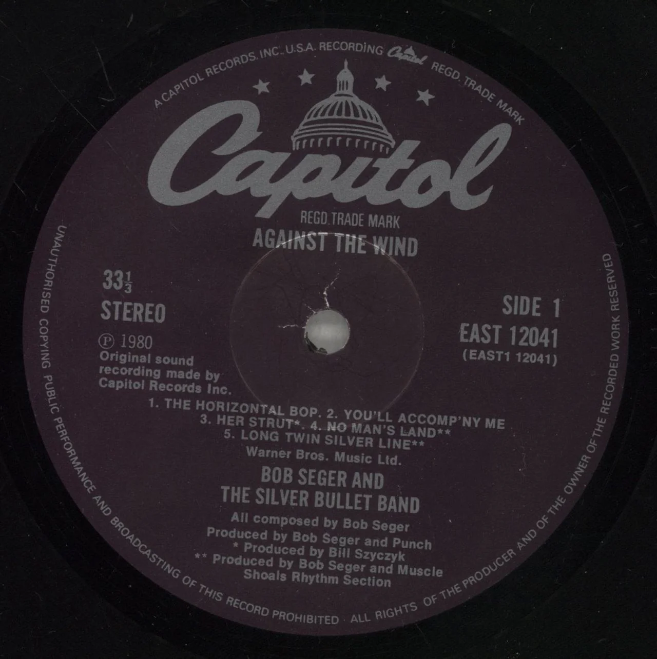 Bob Seger Against The Wind - EX UK Vinyl LP - Image 2