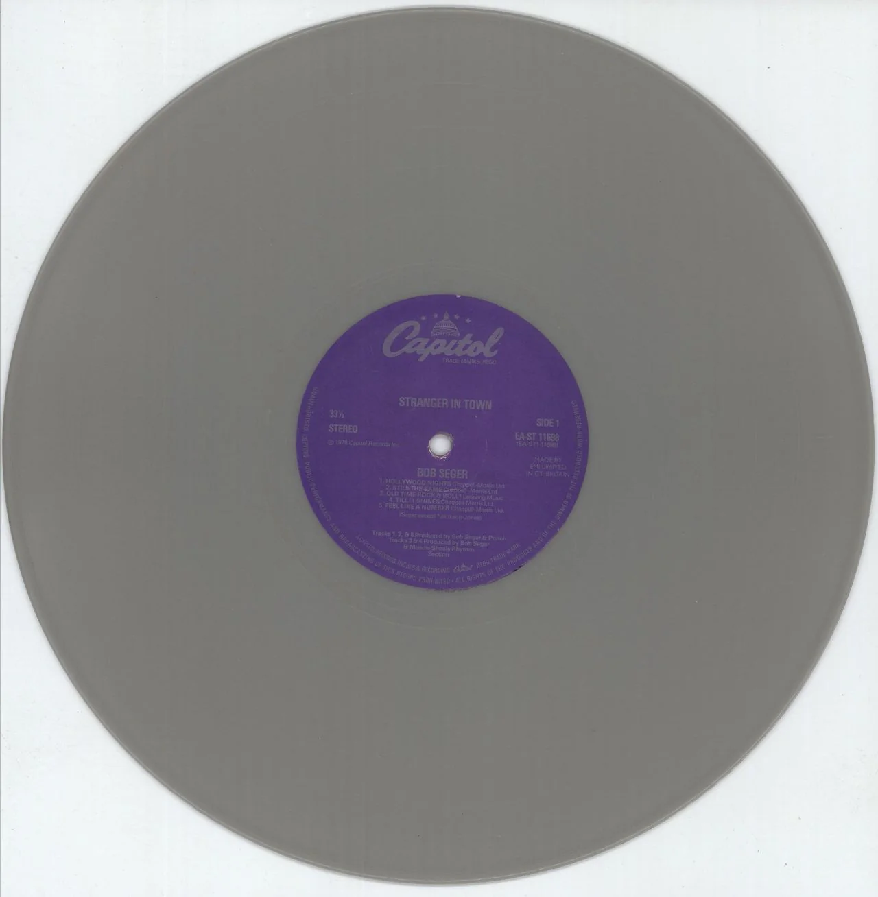 Bob Seger Stranger In Town - Silver Vinyl UK Vinyl LP - Image 2