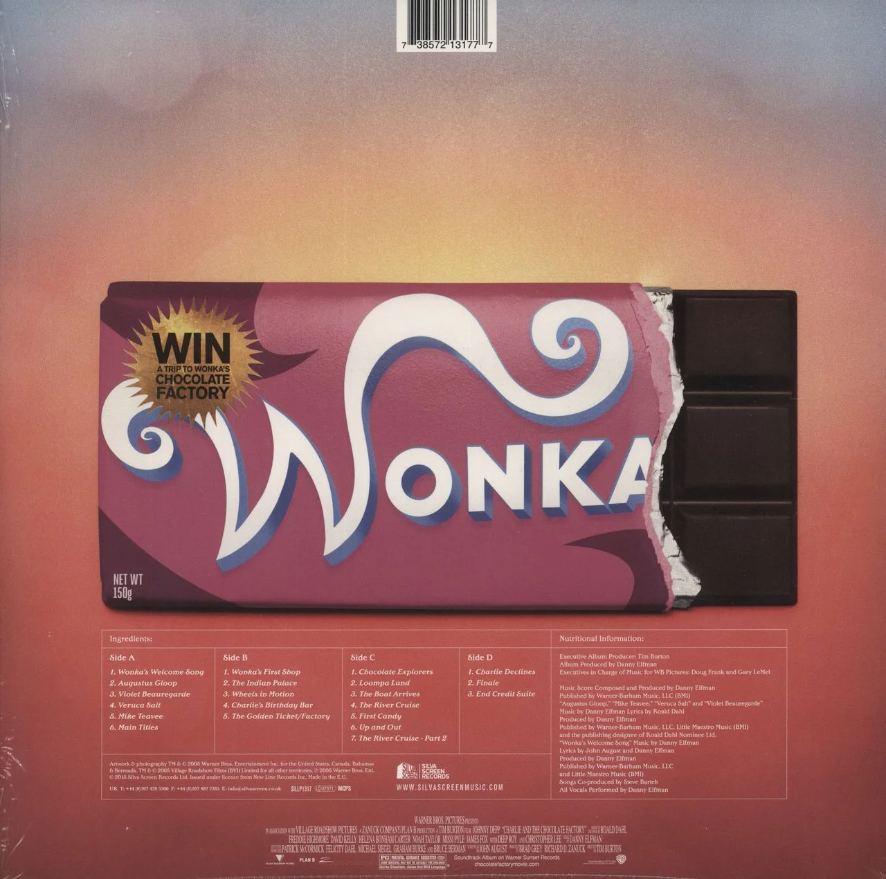Danny Elfman Charlie And The Chocolate Factory - Red & White Marbled Vinyl - Sealed UK 2-LP vinyl set - Image 2