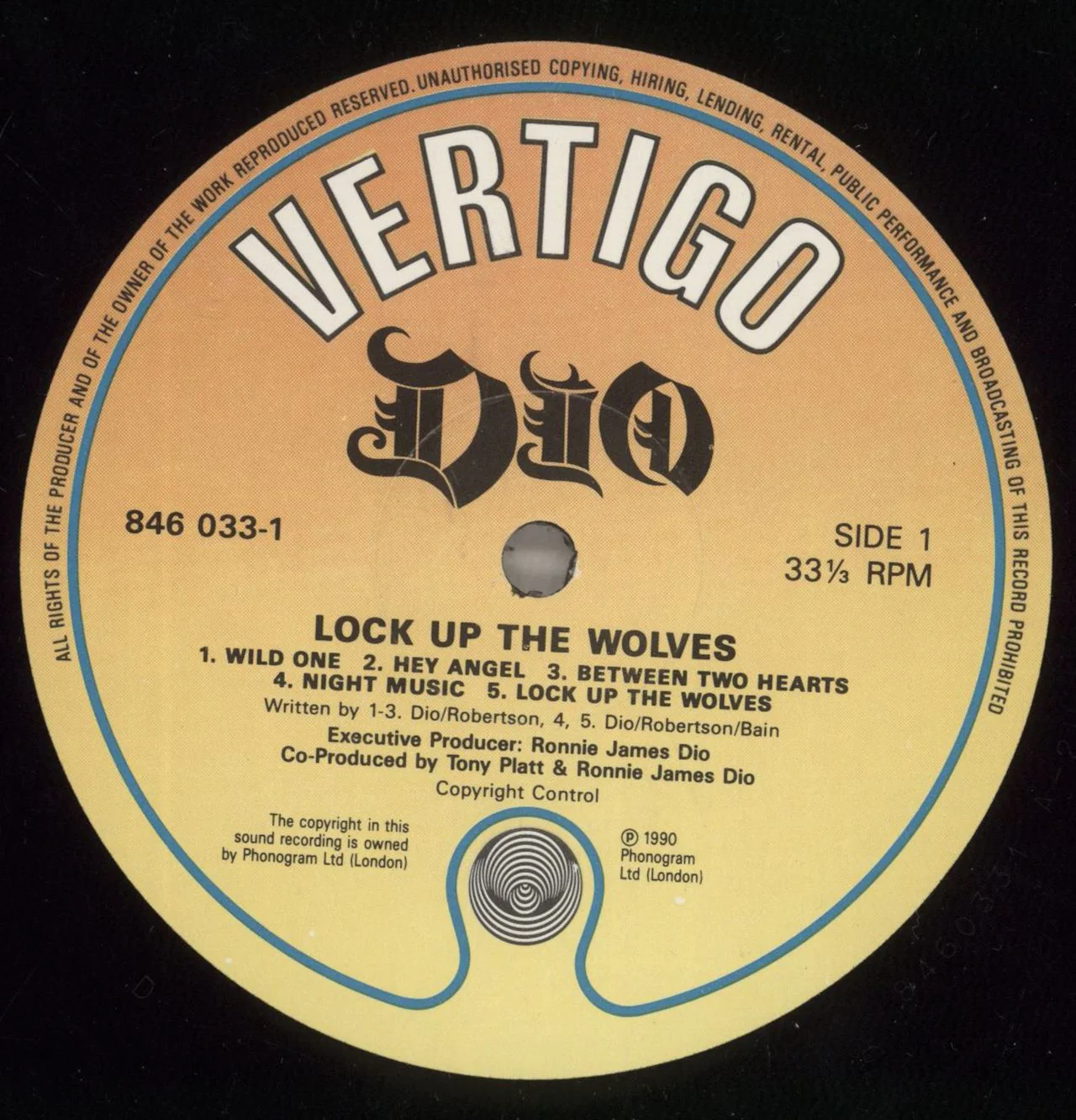 Dio Lock Up The Wolves - VG+ UK Vinyl LP - Image 2