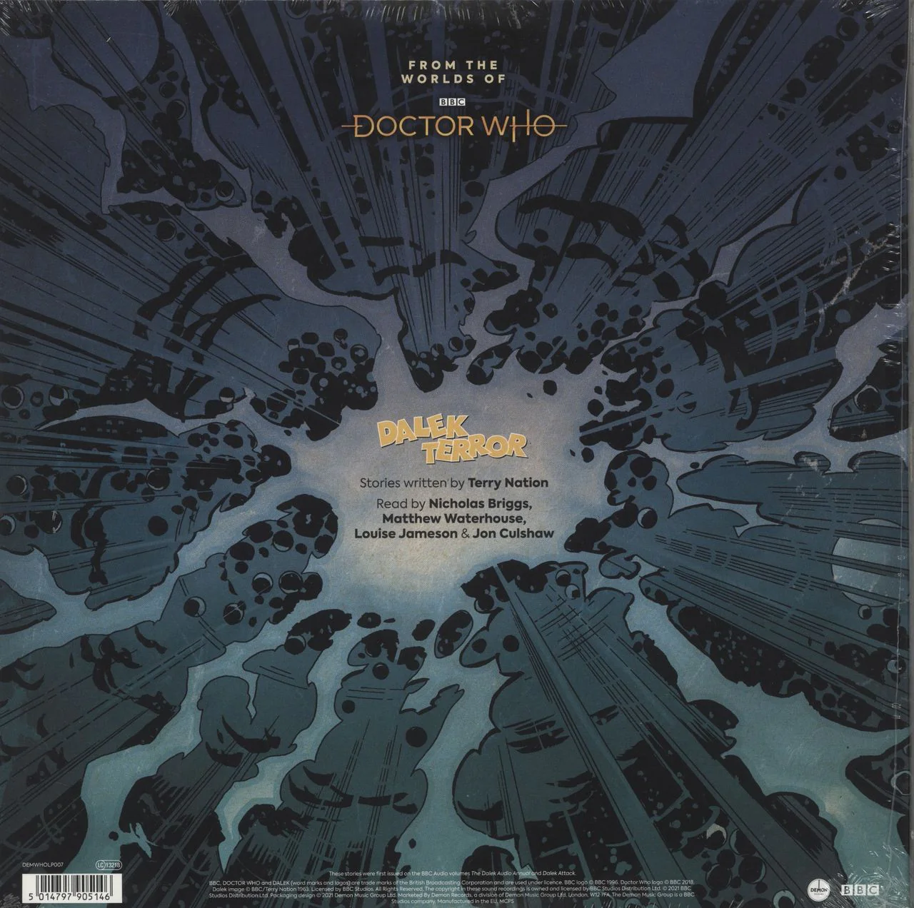 Doctor Who Terry Nation's Dalek Terror - RSD21 - Extermination Splatter Vinyl - Sealed UK 2-LP vinyl set - Image 2