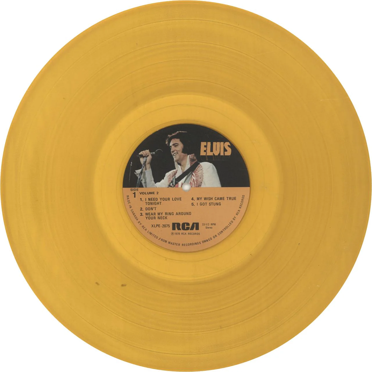 Elvis Presley 50,000,000 Elvis Fans Can't Be Wrong - Gold Vinyl - EX Canadian Vinyl LP - Image 2