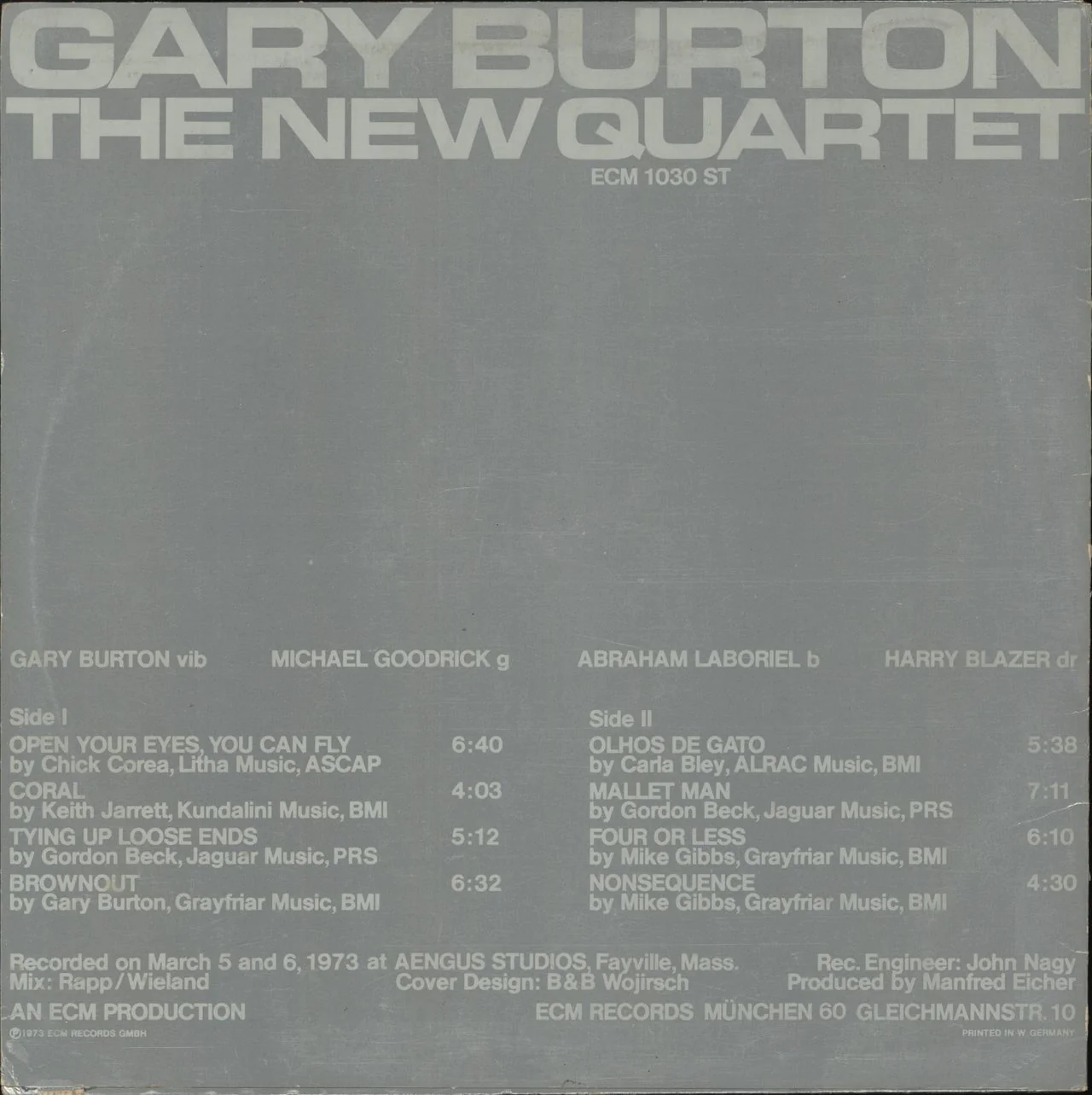 Gary Burton The New Quartet - EX German Vinyl LP - Image 3