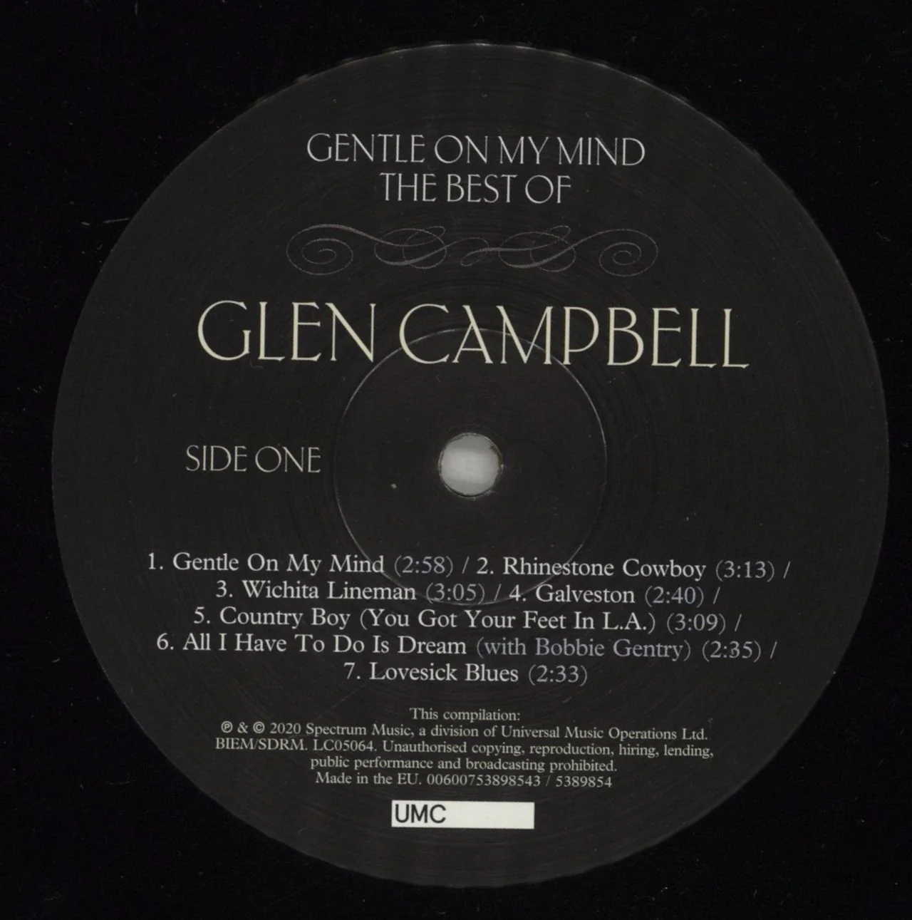 Glen Campbell Gentle On My Mind: The Best Of UK Vinyl LP - Image 2
