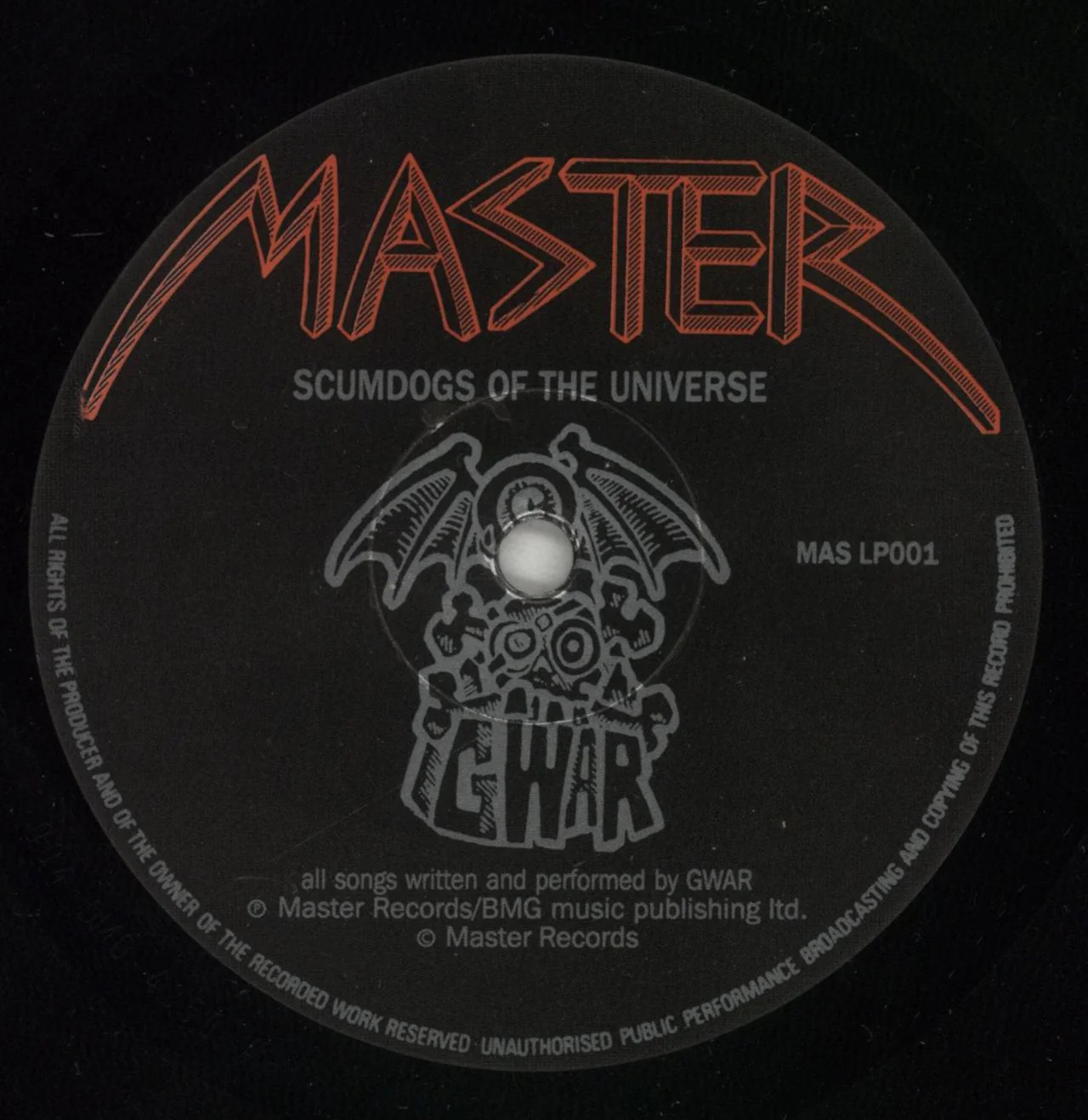 GWAR Scumdogs Of The Universe - VG US Vinyl LP - Image 2