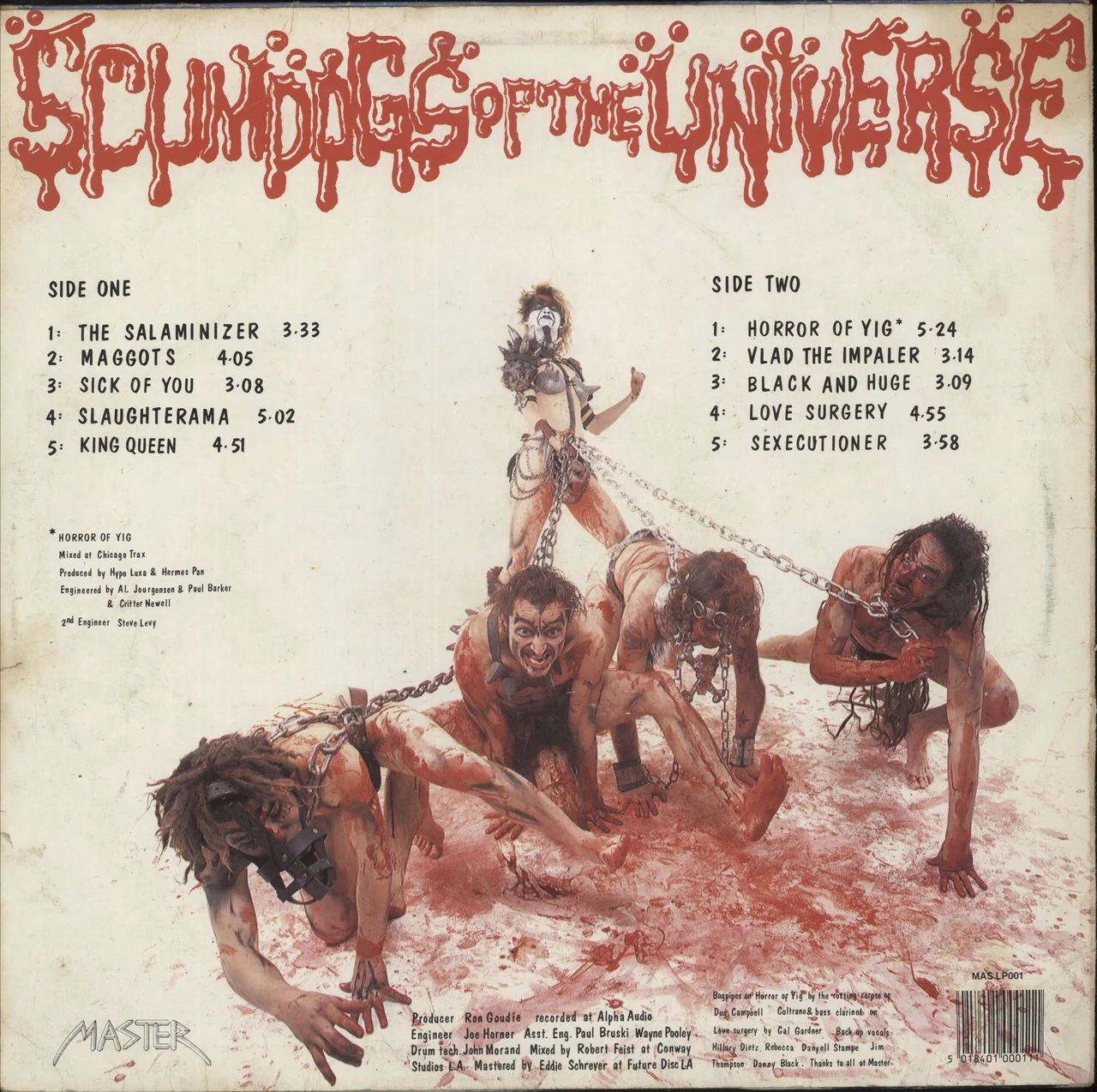 GWAR Scumdogs Of The Universe - VG US Vinyl LP - Image 3