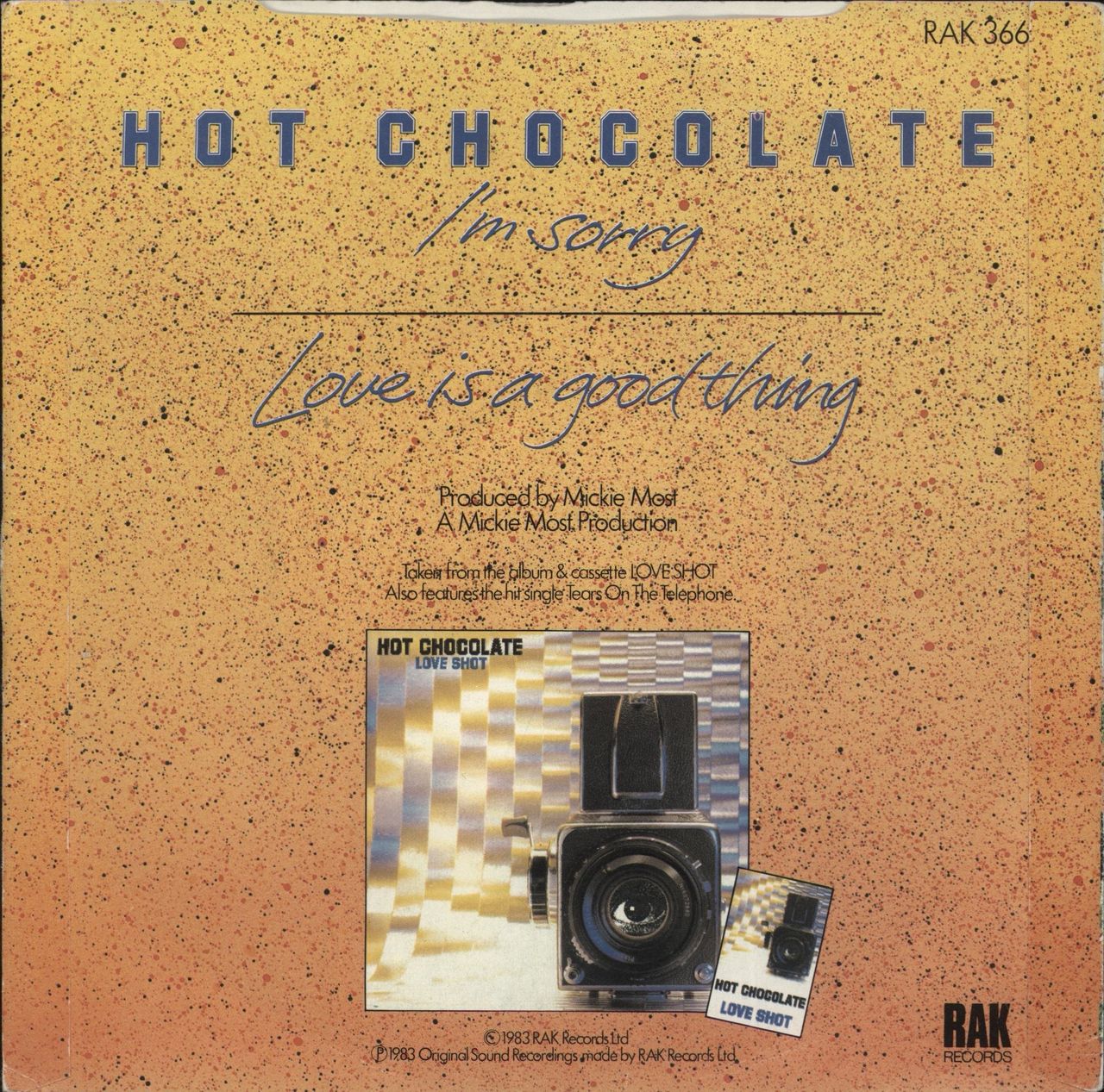 Hot Chocolate I'm Sorry - White Label UK Promo 7" vinyl - Image 3