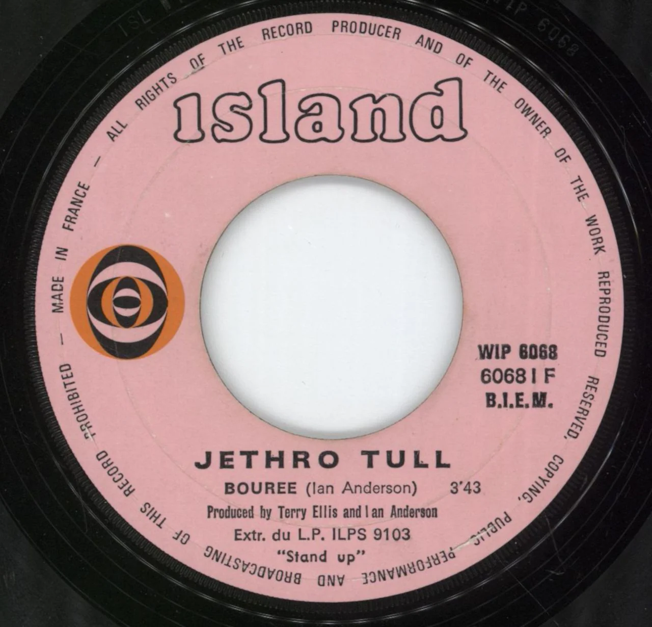 Jethro Tull Bouree + P/S - VG French 7" vinyl - Image 2