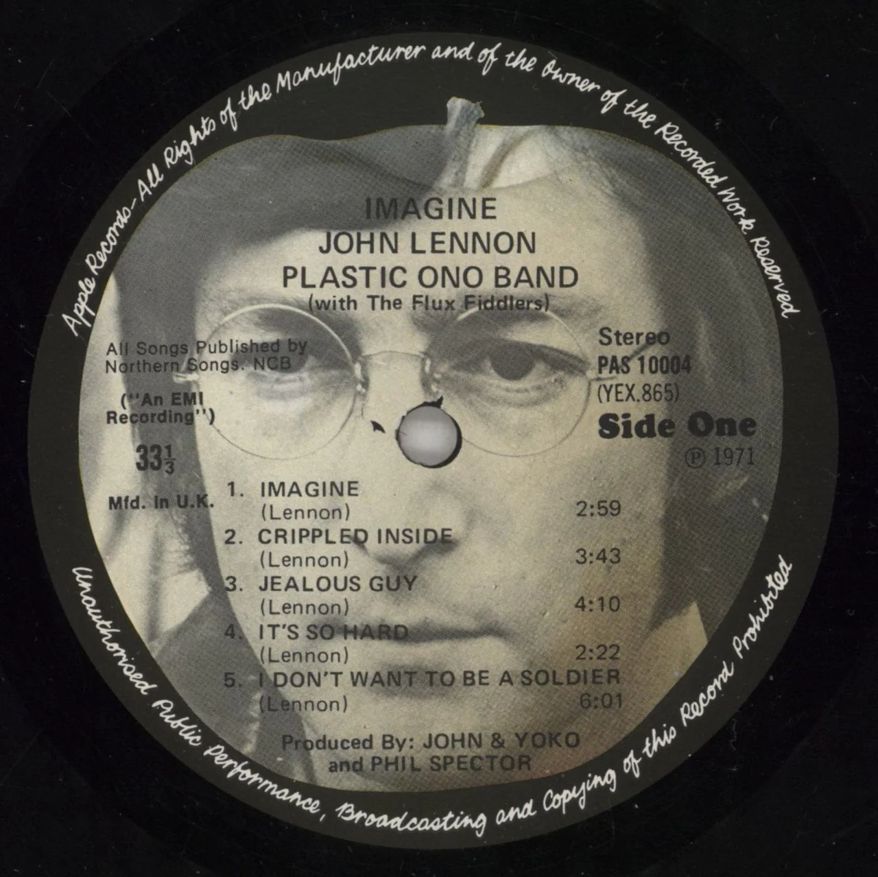 John Lennon Imagine - Barcoded Picture Sleeve UK Vinyl LP - Image 2