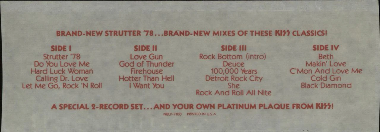 Kiss Double Platinum Japanese 2-LP vinyl set - Image 3