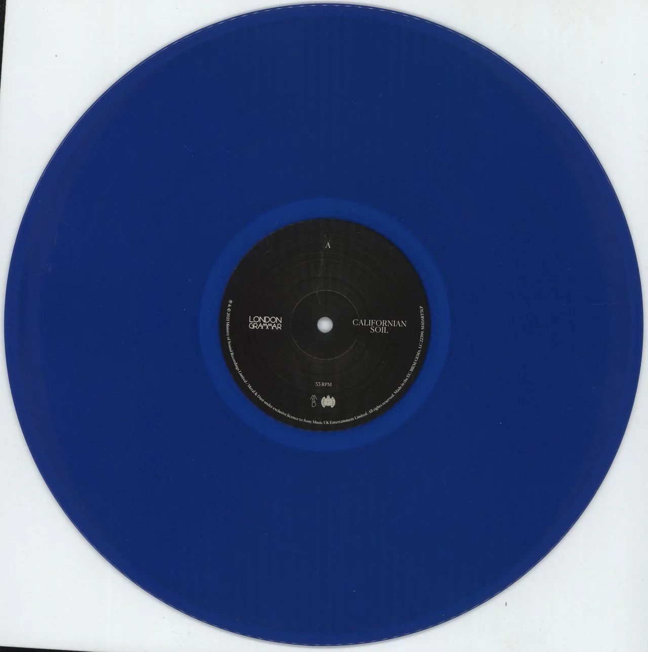 London Grammar Californian Soil - Transparent Blue vinyl UK Vinyl LP - Image 2