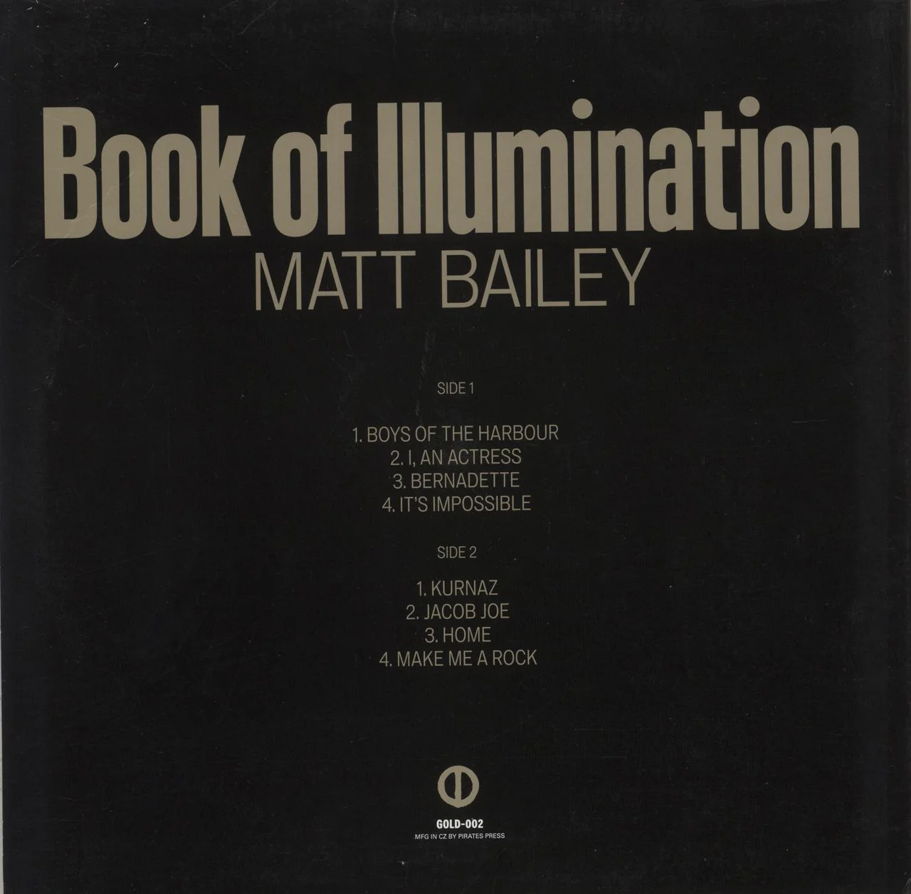 Matt Bailey Book Of Illunination Australian Vinyl LP - Image 3