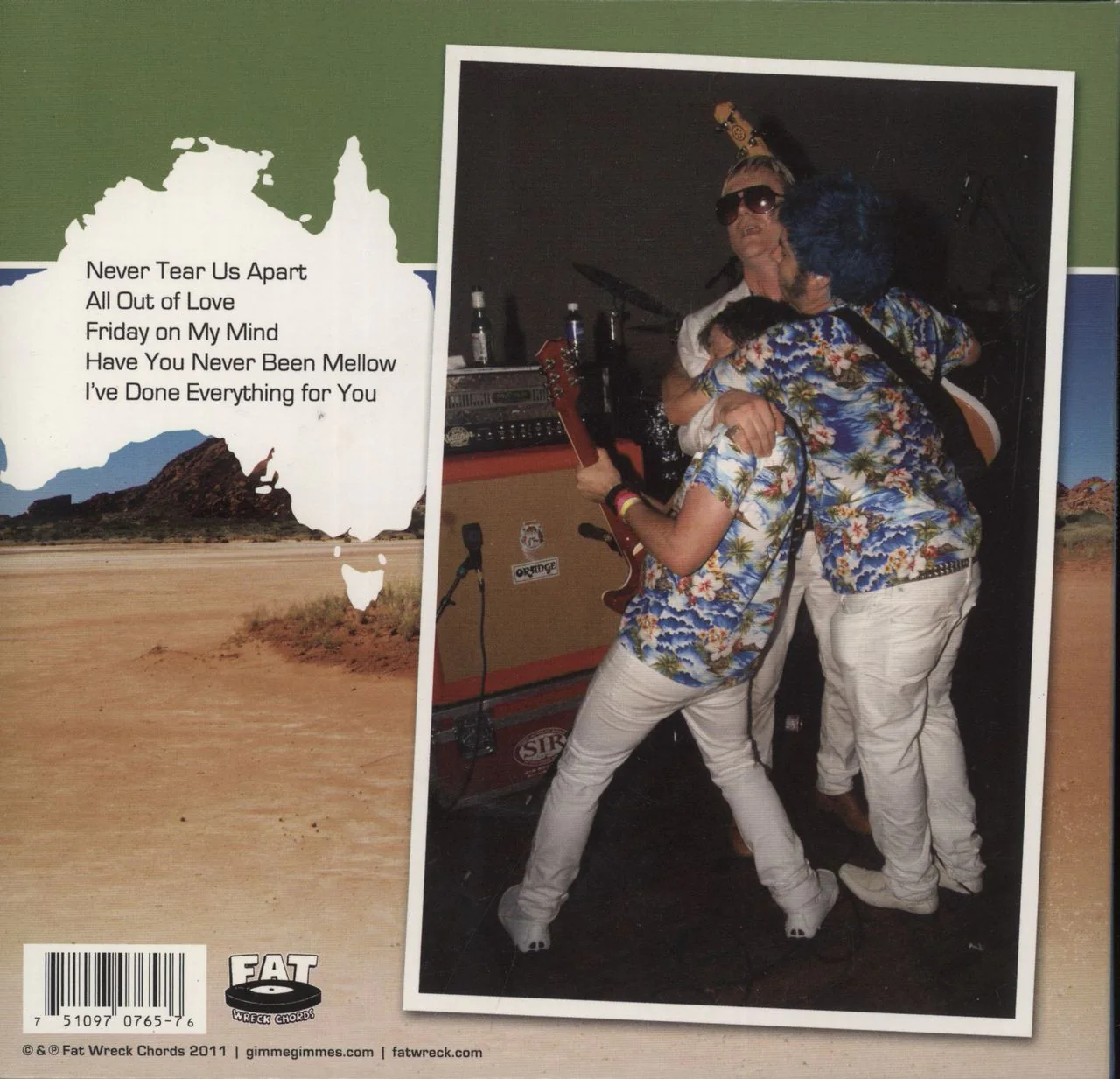 Me First & The Gimme Gimme's Go Down Under - Blue & Green Vinyl US 7" vinyl - Image 3