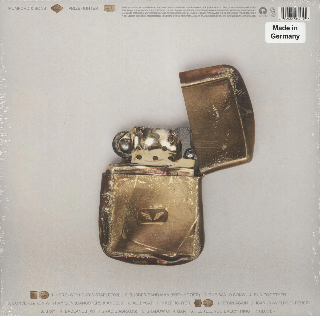 Mumford & Sons Prizefighter - 'Begin Again' White Vinyl + Signed Art Card - Sealed UK Vinyl LP - Image 3