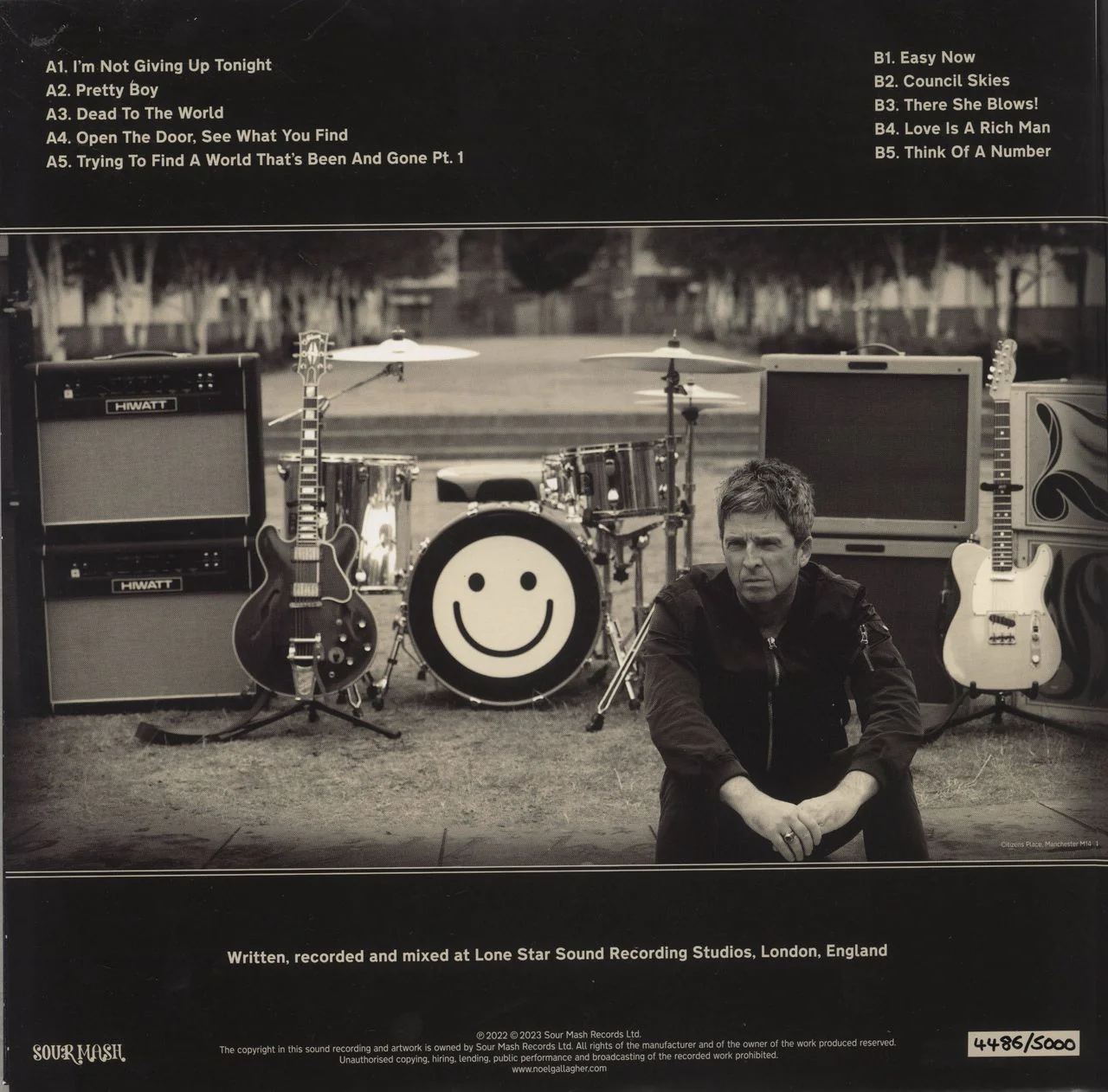 Noel Gallagher Council Skies - Black & White Vinyl + Lyric Insert UK Vinyl LP - Image 3