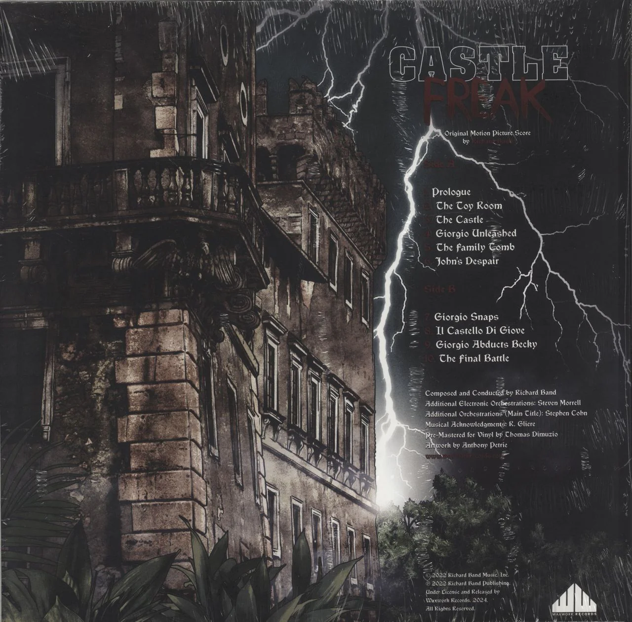 Original Soundtrack Castle Freak - Dungeon Floor Splatter Vinyl - Sealed US Vinyl LP - Image 2
