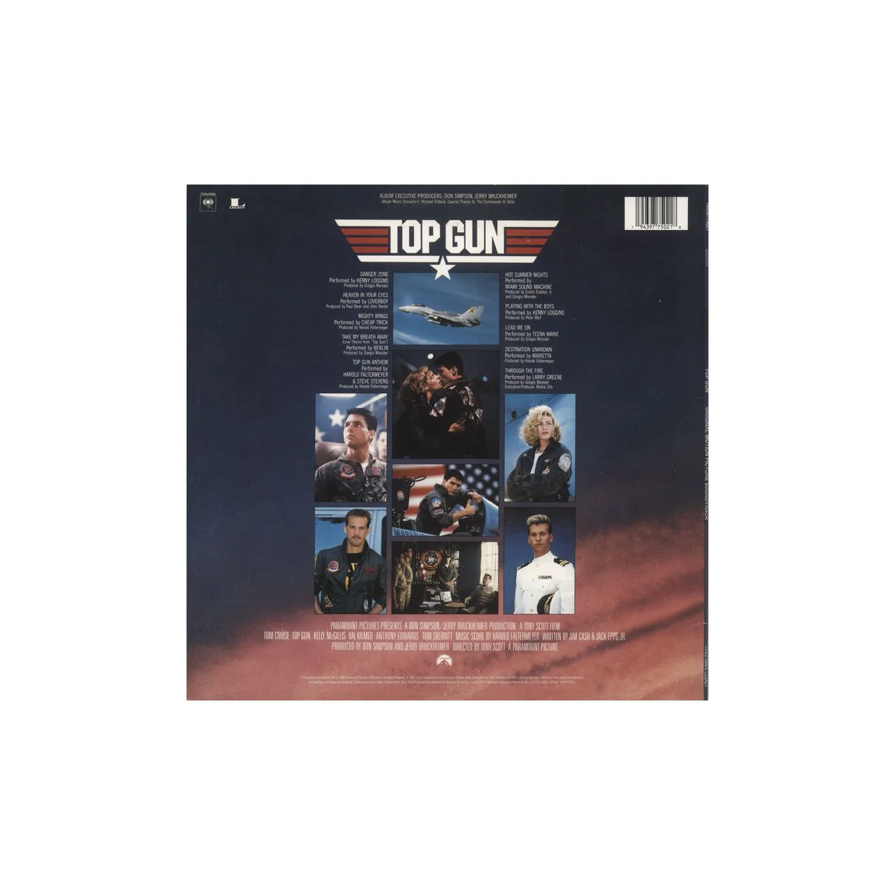Original Soundtrack Top Gun UK Vinyl LP - Image 3