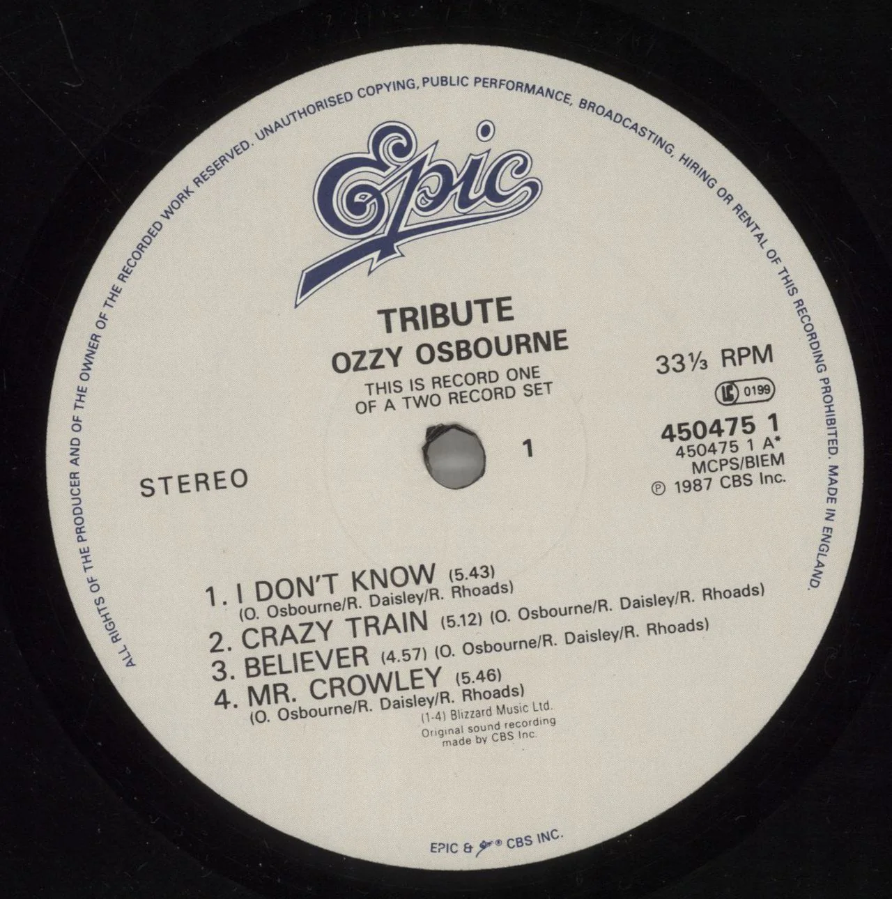 Ozzy Osbourne Tribute + Poster - VG UK 2-LP vinyl set - Image 2