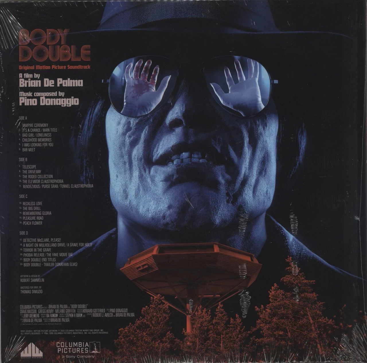 Pino Donaggio Body Double [Original Motion Picture Soundtrack] - Subscriber Edition - Red & Blue Splatter - Sealed US 2-LP vinyl set - Image 2