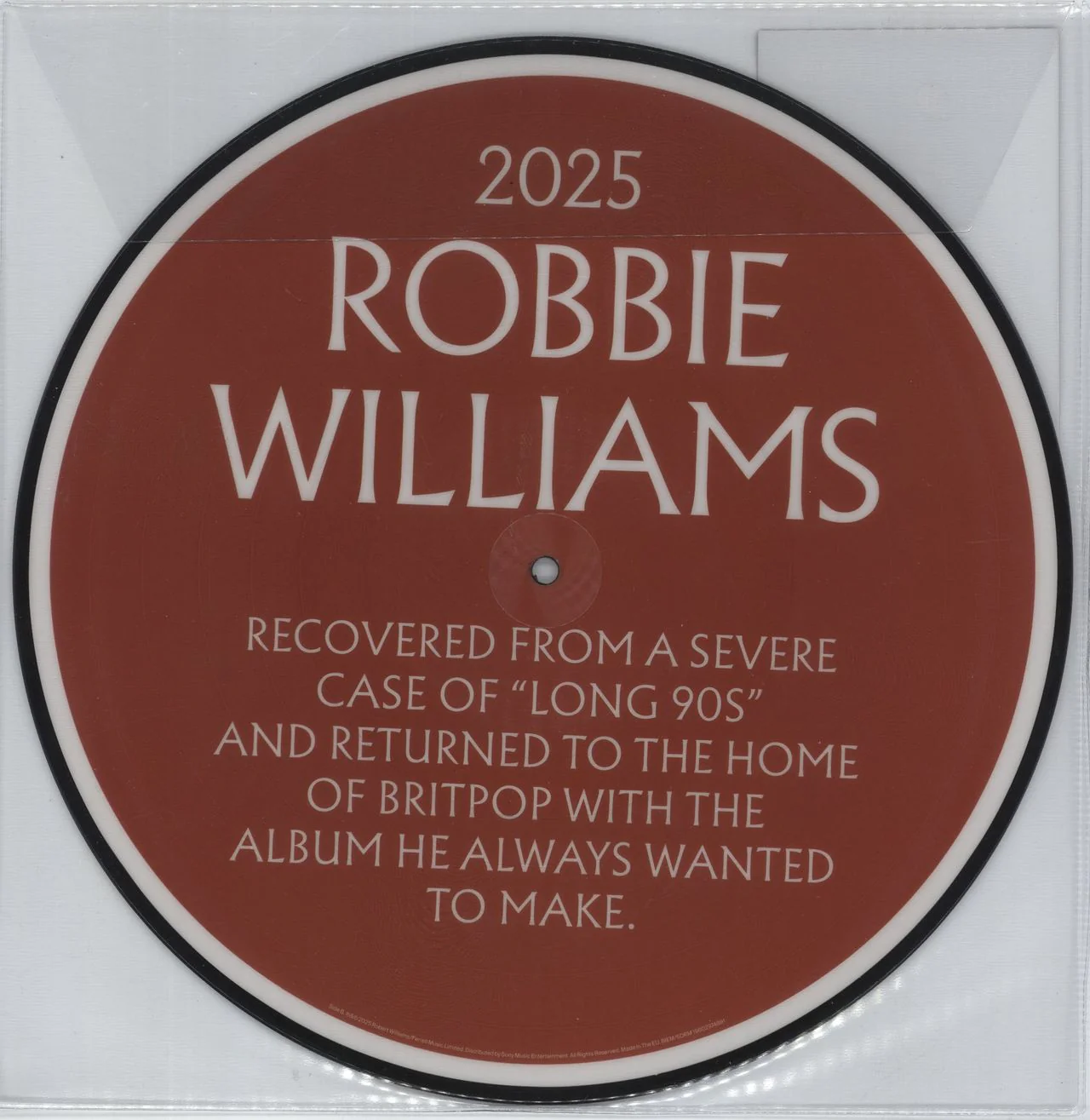 Robbie Williams Britpop + Autographed Polaroid Print UK Picture disc LP - Image 3