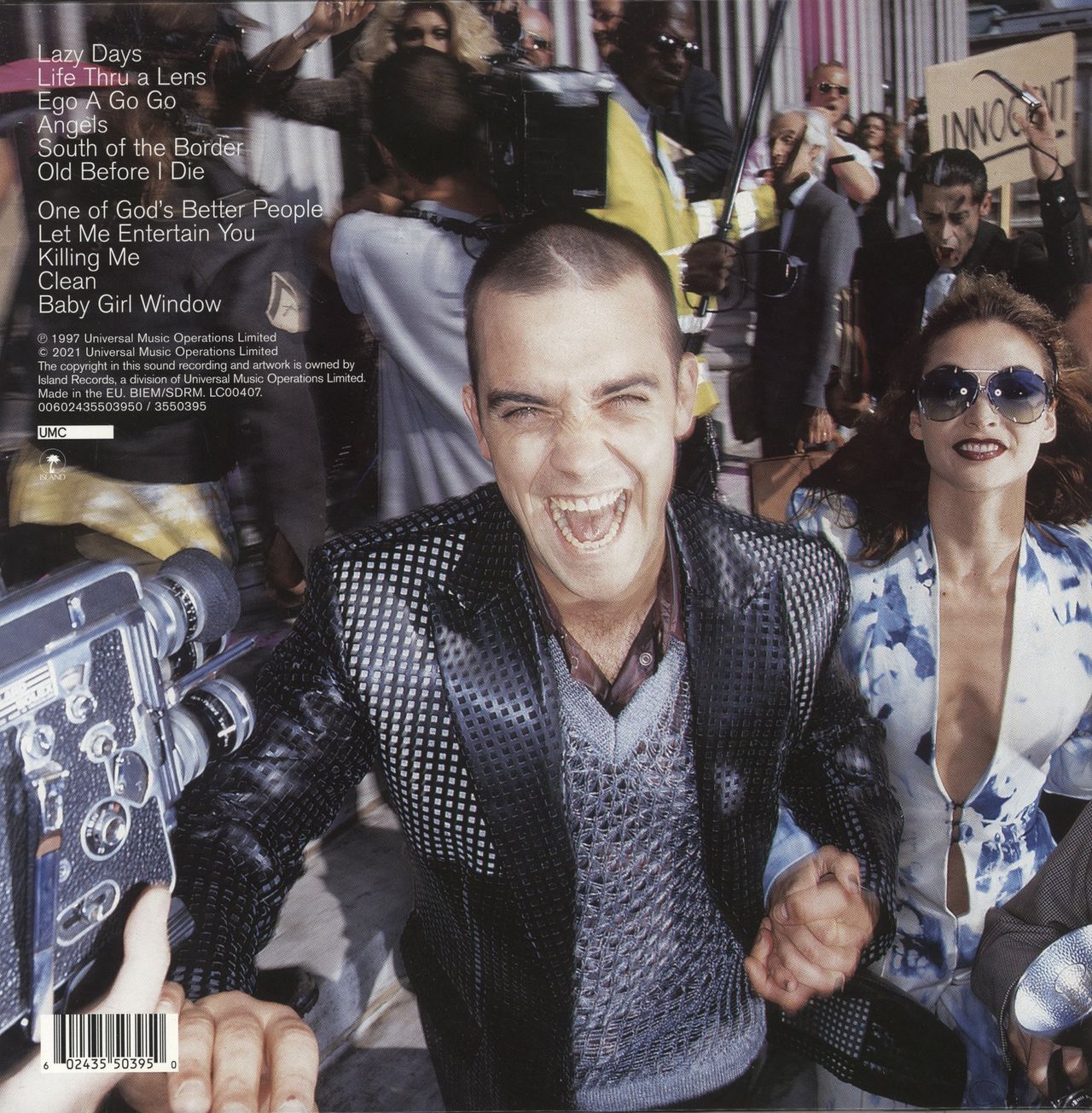 Robbie Williams Life Thru A Lens - Coke Bottle Clear Vinyl + Autographed UK Vinyl LP - Image 3