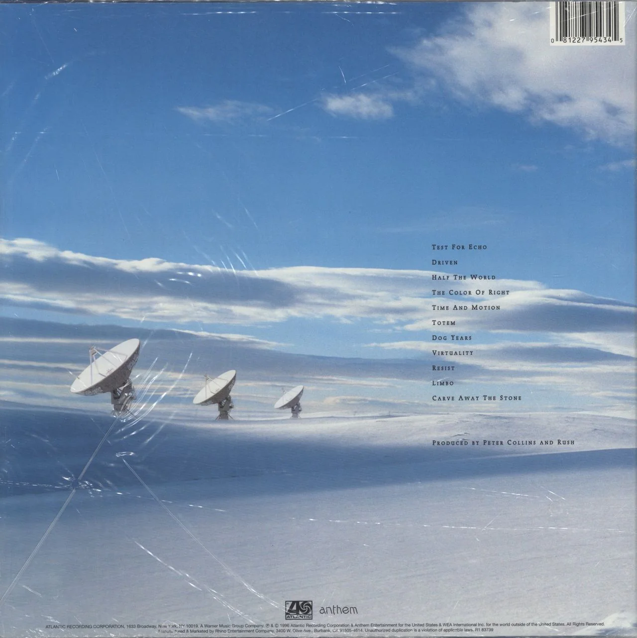 Rush Test For Echo - 200 Gram Vinyl US 2-LP vinyl set - Image 2