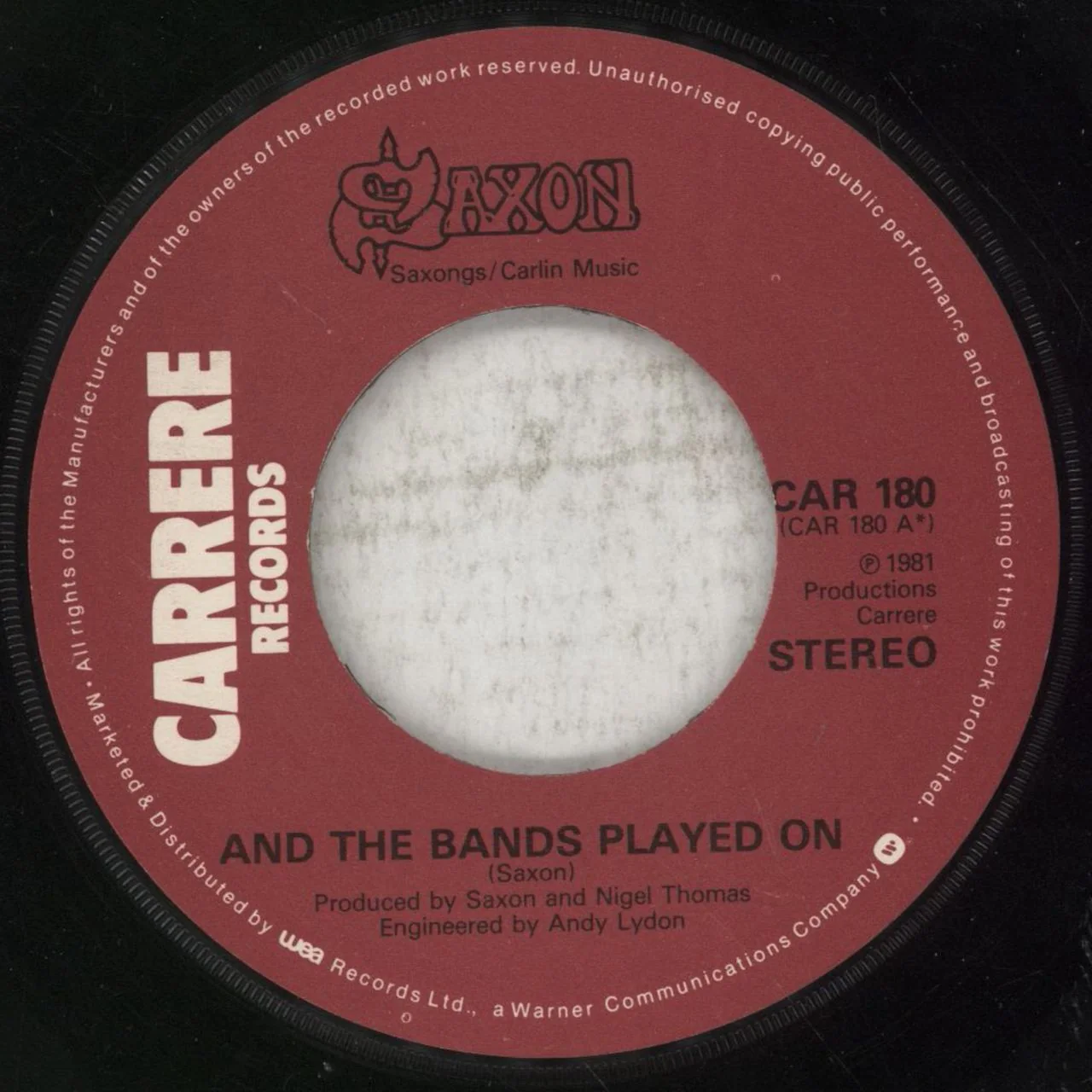 Saxon And The Bands Played On - Wide UK 7" vinyl - Image 2