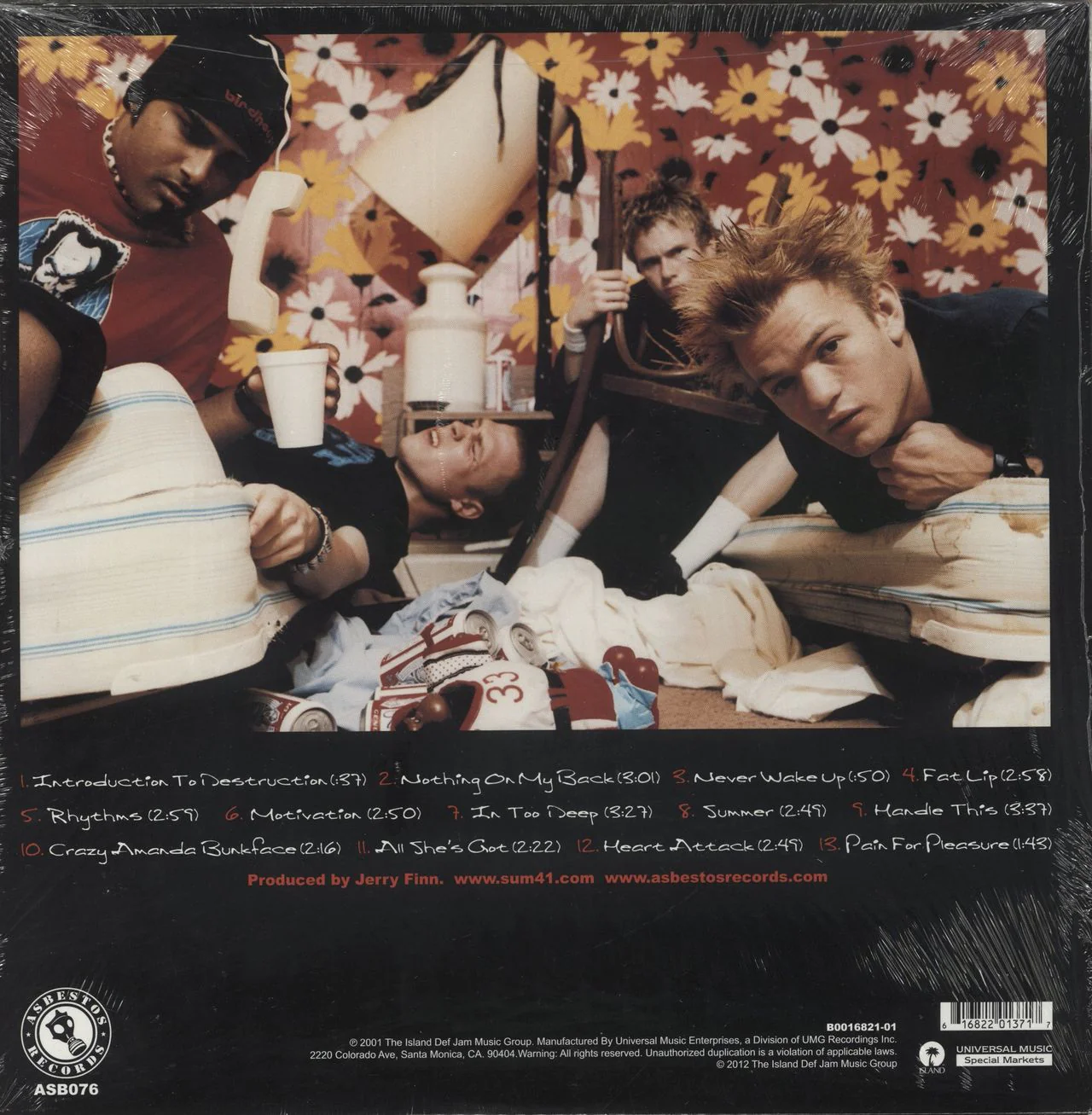 Sum 41 All Killer No Filler - Purple Vinyl - Sealed US Vinyl LP - Image 2
