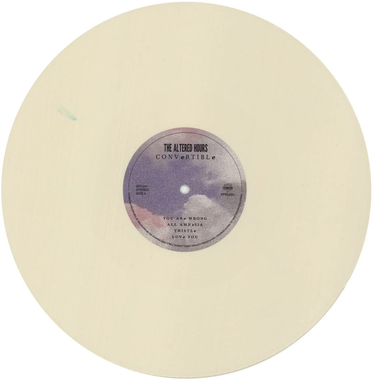 The Altered Hours Convertible - Cream Vinyl UK Vinyl LP - Image 2