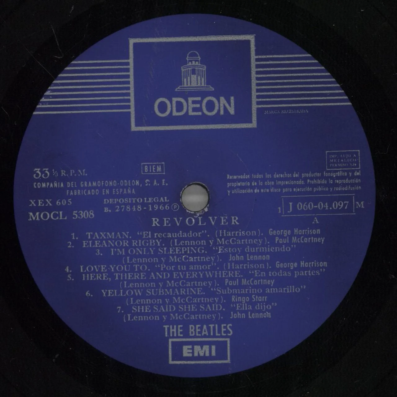 The Beatles Revolver - 1st Spanish Vinyl LP - Image 2