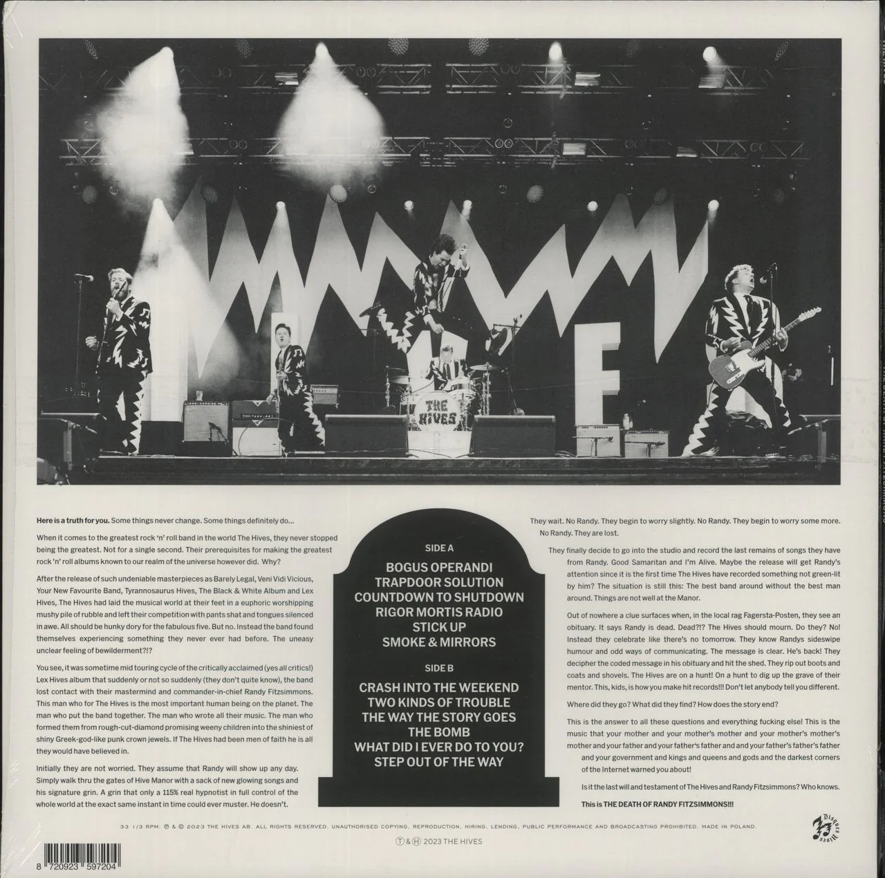 The Hives The Death Of Randy Fitzsimmons - Sealed UK Vinyl LP - Image 3