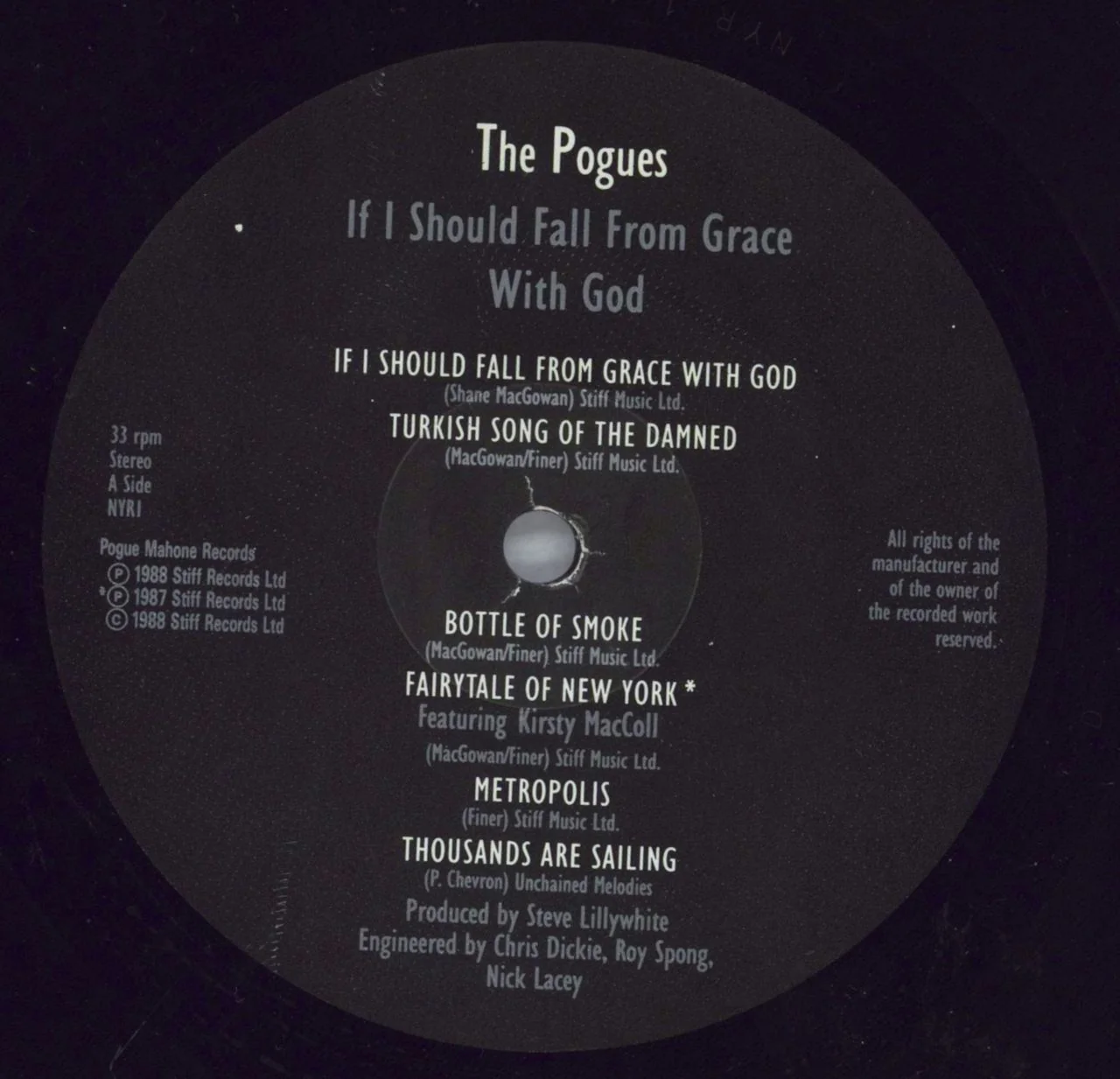 The Pogues If I Should Fall From Grace With God - price stickered UK Vinyl LP - Image 2