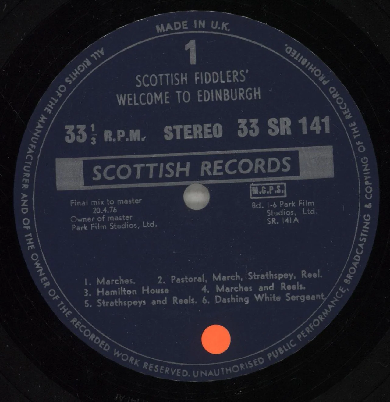 The Scottish Fiddlers Welcome To Edinburgh UK Vinyl LP - Image 2