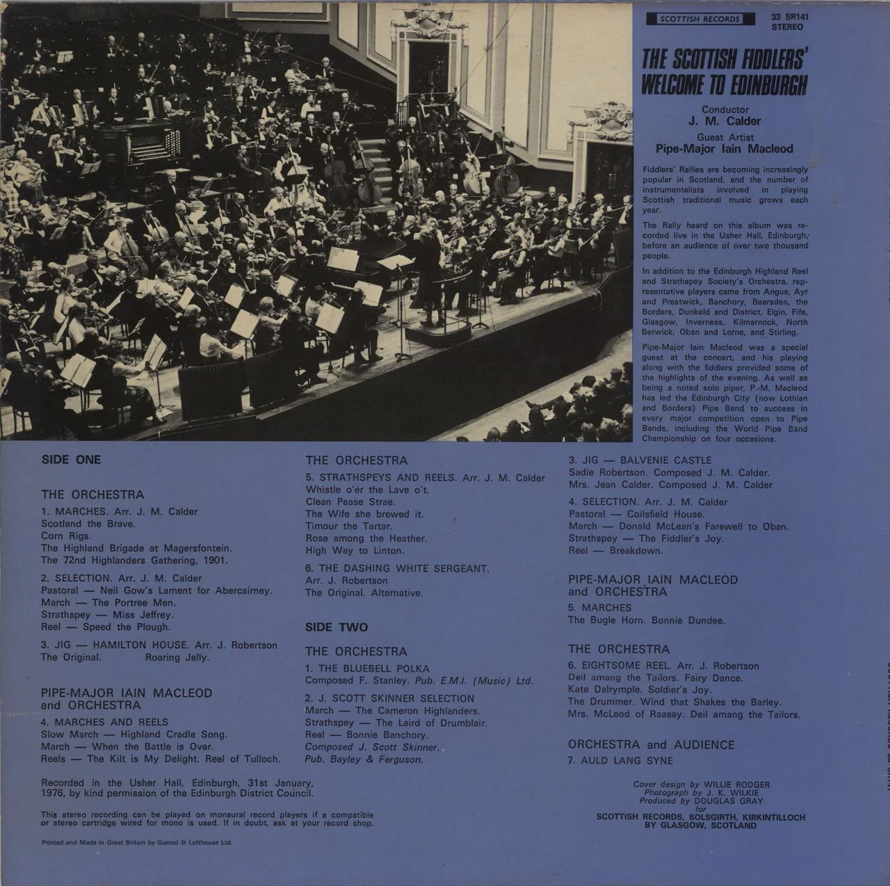 The Scottish Fiddlers Welcome To Edinburgh UK Vinyl LP - Image 3