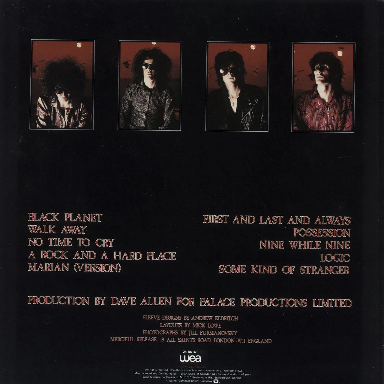 The Sisters Of Mercy First And Last And Always Canadian Vinyl LP - Image 3