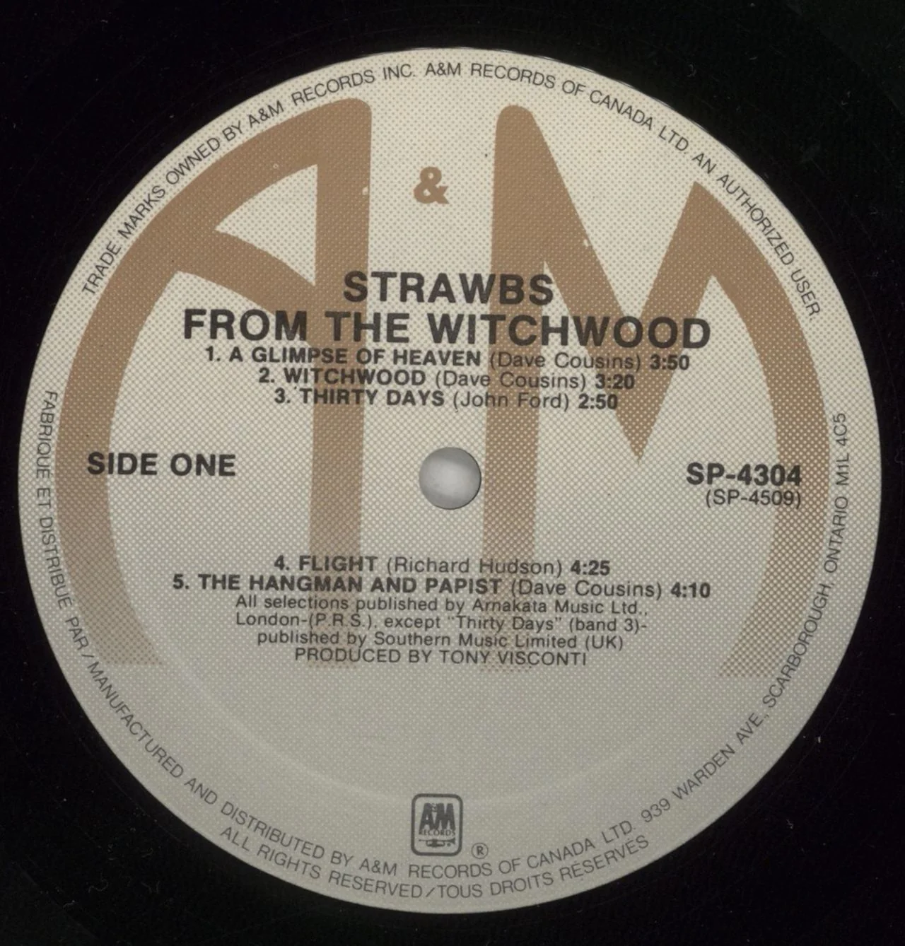 The Strawbs From The Witchwood Canadian Vinyl LP - Image 2