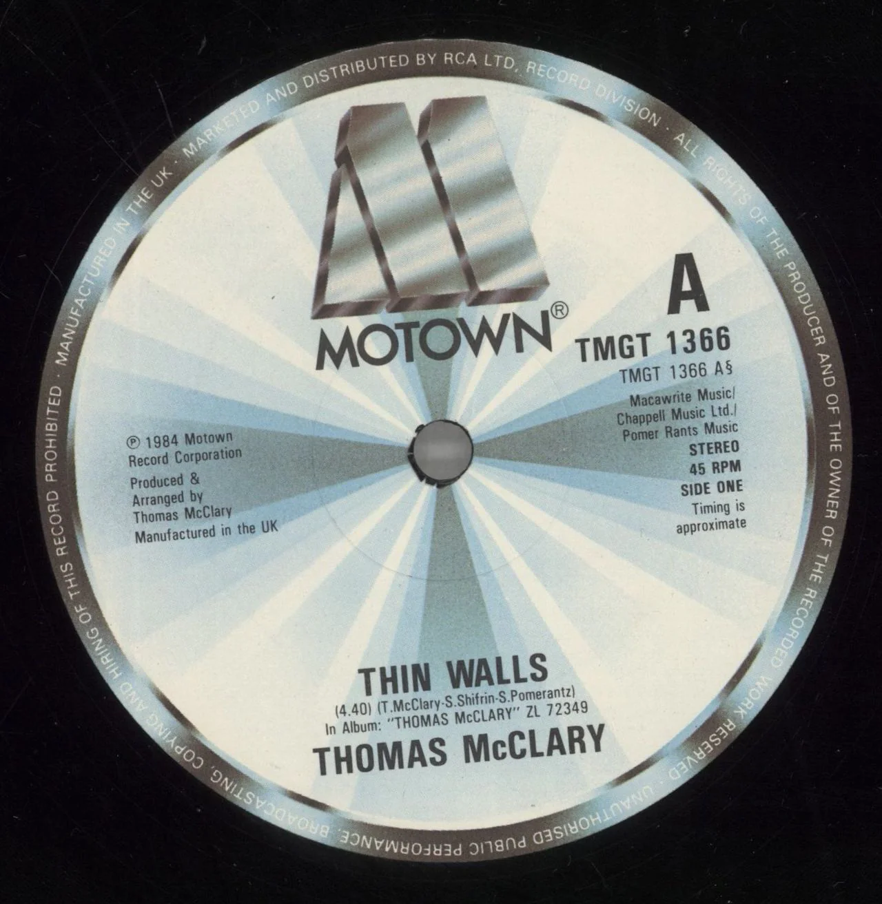 Thomas McClary Thin Walls UK 12" vinyl - Image 2