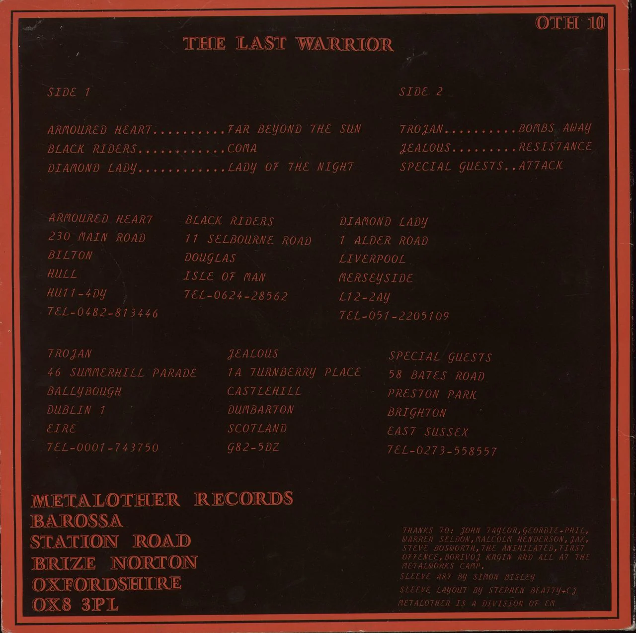 Various-Rock & Metal The Last Warrior UK Promo Vinyl LP - Image 3