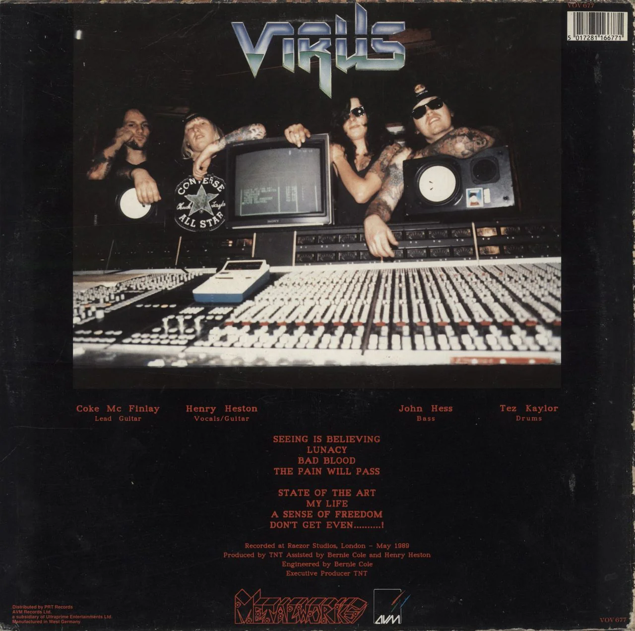 Virus (Thrash) Lunacy - VG UK Vinyl LP - Image 3