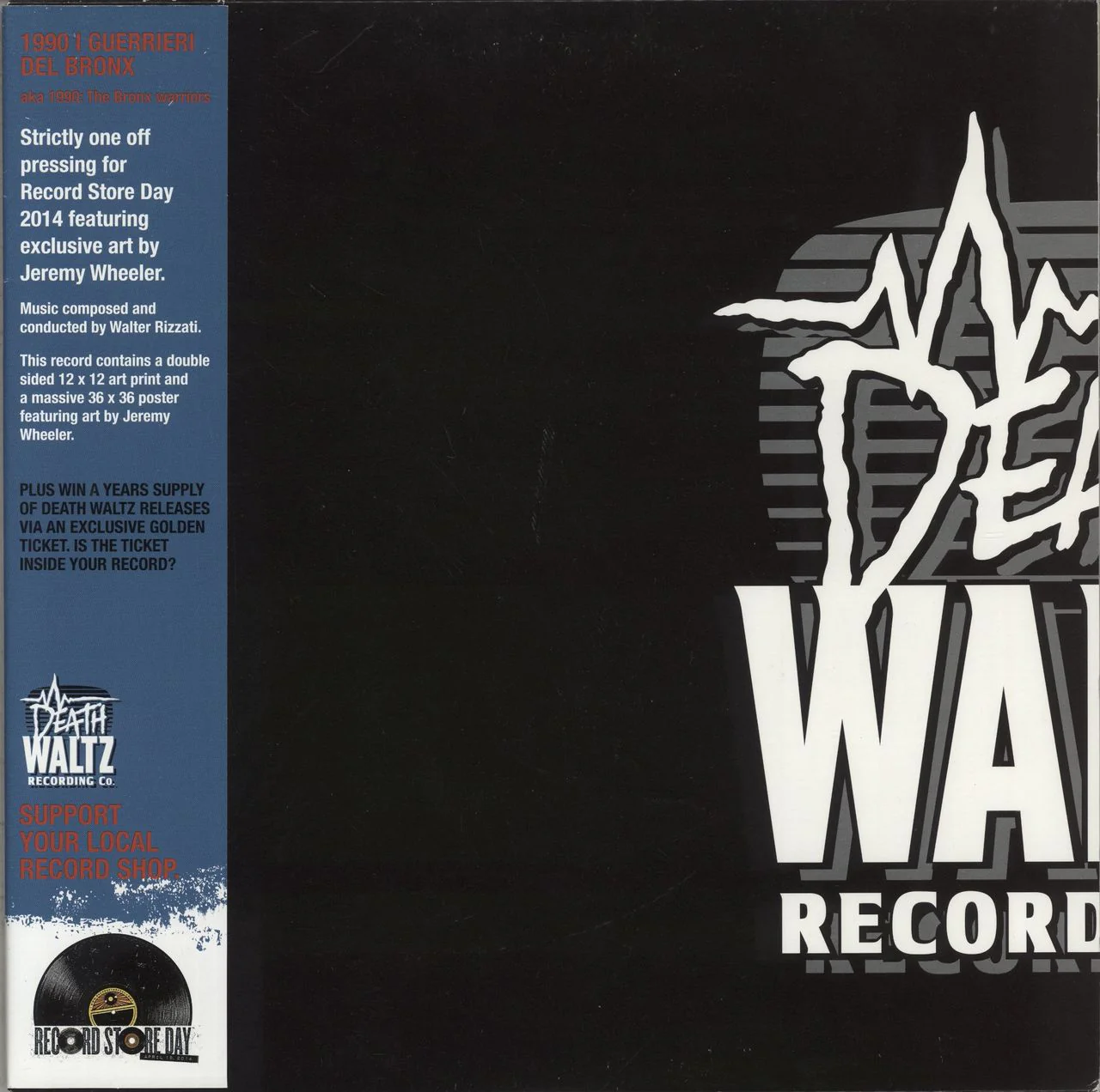 Walter Rizzati 1990 : I Guerrieri Del Bronx - RSD - Red Swirl with Yellow Splatter Vinyl - Obi US Vinyl LP