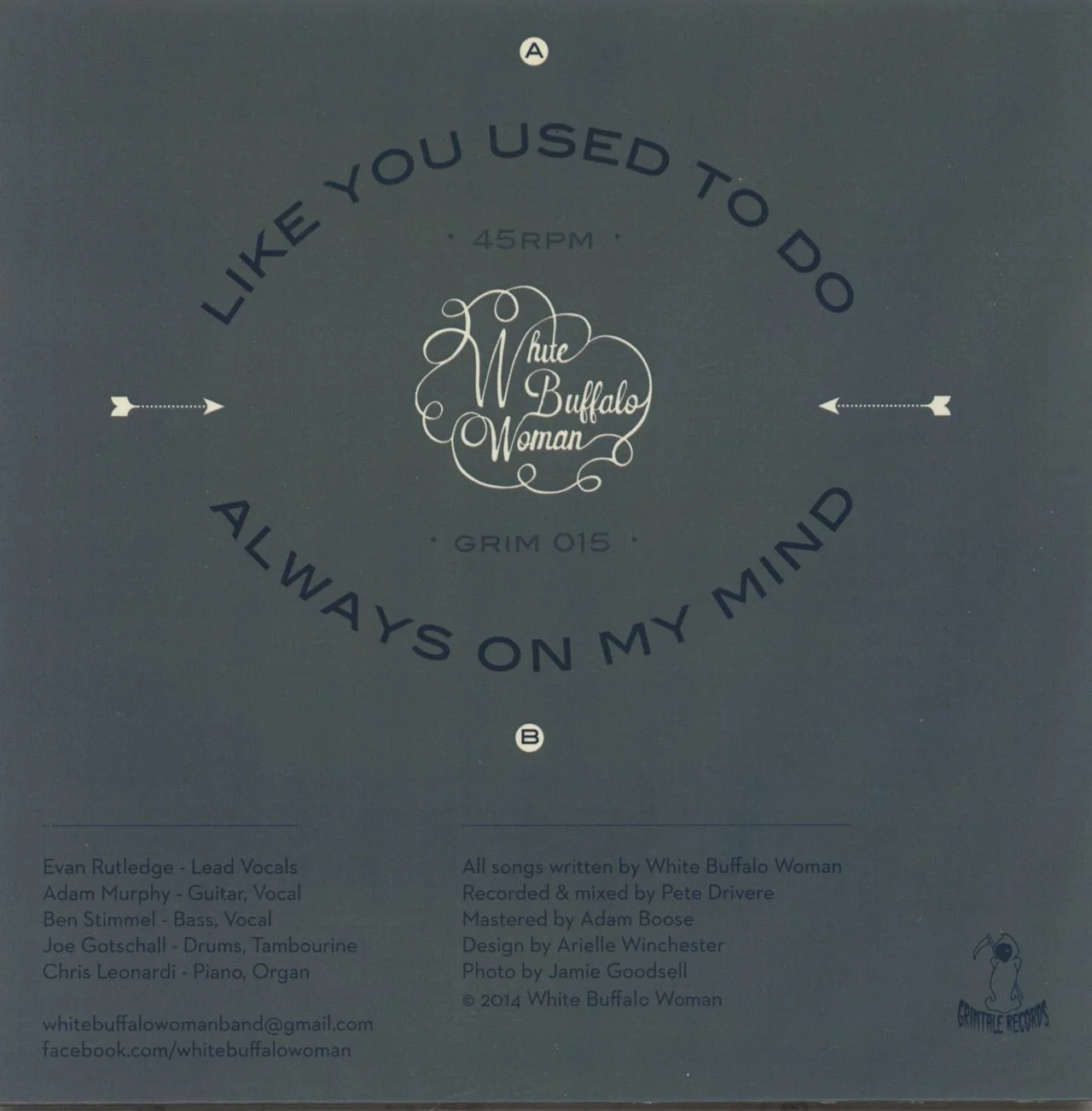 White Buffalo Woman Like You Used To - Black & Blue Vinyl US 7" vinyl - Image 3